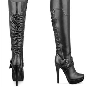 G by Guess Boots Danjer Platform Wide Calf Boots